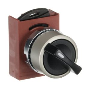 Switch Selector, 2 posiciones,10A, 600V, 22mm, color negro