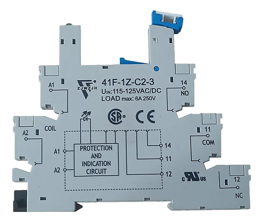 Base para relé tipo socket DIN, 8 pines, 10 A, 300 V, montaje en riel DIN, conexión por tornillo