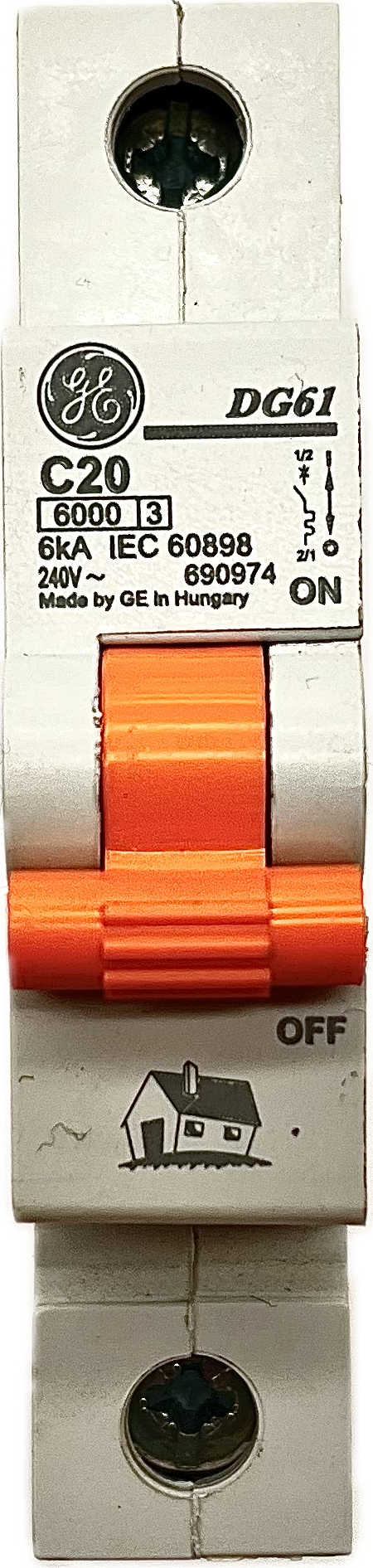 Mini Interruptor 1P, 20 AC