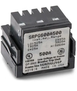 Rating Plug de 600 a 500Amps, serie Spectra