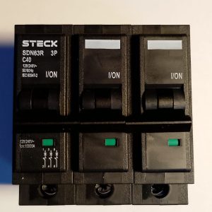 SDN63R15 Interruptor Termomagnético Enchufable Steck 3P 15A Compatible con GE THQL32015