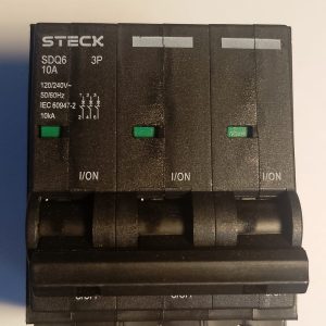 SDQ63C10 Interruptor Termomagnético Enchufable Steck 3P 10A Compatible con Square D QO310